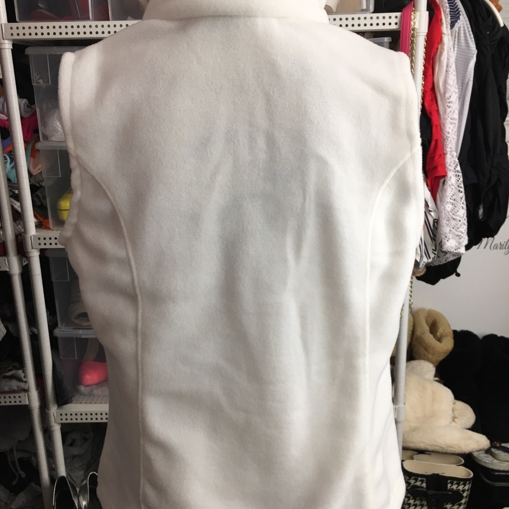 Columbia white fleece vest large
